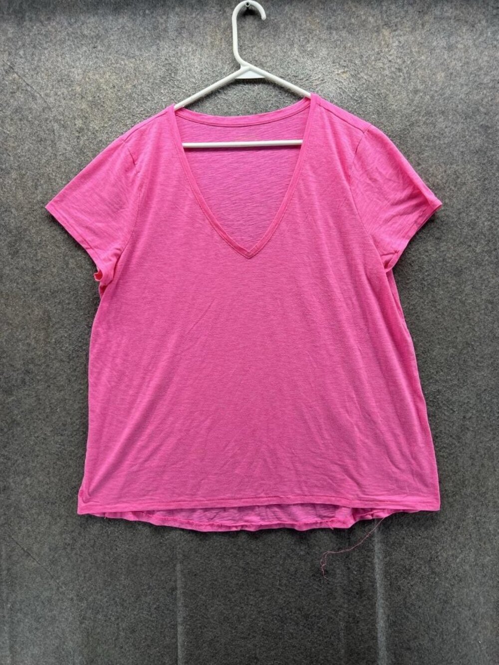 Lilly Pulitzer Shirt Women XXL Pink V Neck Short Sleeve Slub Jersey Tee Casual